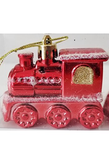 Bravo ChristmAs Tree - 4-piece TrAin locomotive Ornament, New YeAr DecorAtion Pine Ornament