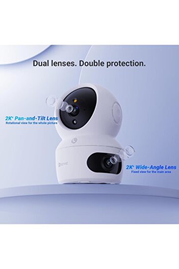 EZVIZ Wi-Fi Camera H7C with Dual Lens - White