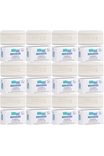 Sebamed Clear Face Compact Facial Cleansing Bar Soap for Acne Prone Skin 100Gr (Set of 12)