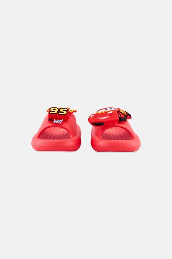 Disney Toddlers Boy Slip On Slipper, Red