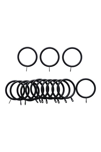 Generic Micasa 15-Piece Curtain Rings Black 28mm
