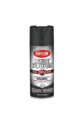 Generic طلاء بخاخ مينا شبه مسطح بتقنية مقاومة للصدأ من KRYLON، أسود، 12 أونصة K09203008