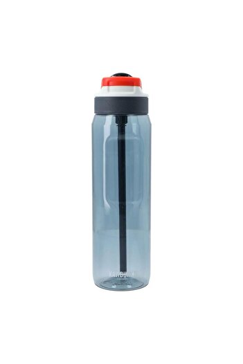 Generic Kambukka Lagoon Gourd Leak-Proof Water Bottle with Straw Transparent Blue 1 Liter