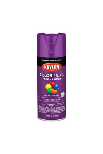 Generic طلاء بخاخ وطبقة أساس Colormaxx داخلية وخارجية من KRYLON بلون أرجواني غني 12 أونصة K05536007