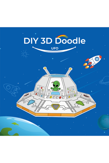 Eazy Kids DIY UFO Craft Kit – Includes 3 Color Pens | Age 3+