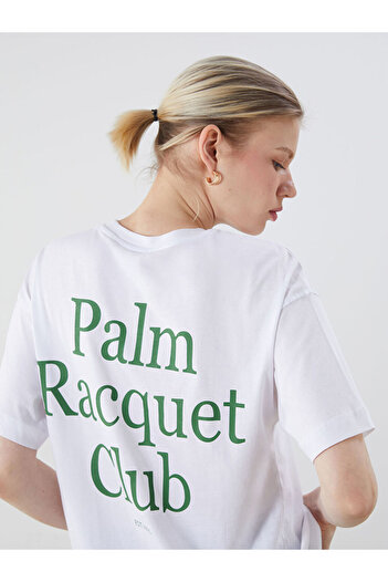 LC Waikiki Crew Neck Printed Oversize Women's T-Shirt