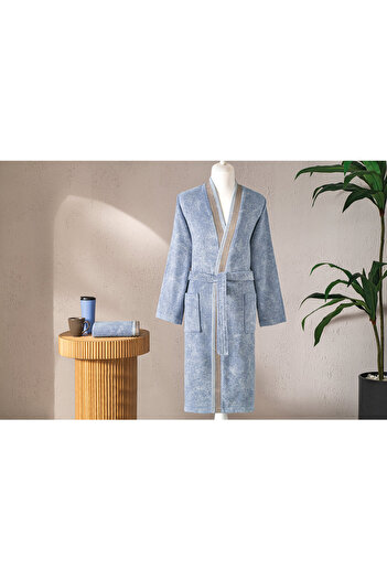 Özdilek Özdilek Colorado Maskülen Kimono Bornoz Baba Seti