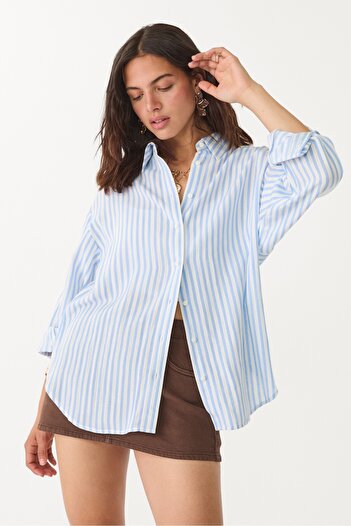 Stradivarius Linen blend shirt