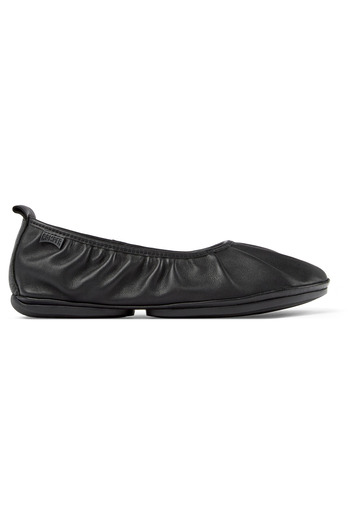 CAMPER Women's Black Genuine Leather Loafers, Stylish Hook And Loop Design, Daily Comfort RightNina
