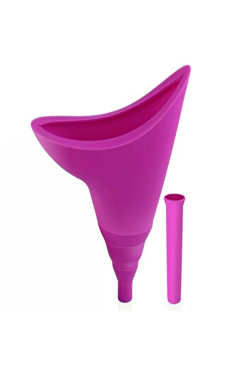 Linovit Silicone Urinal Device with Removable Extension, Fuchsia - Fuchsia