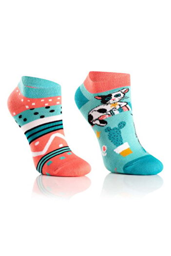 Todo Socks Crazy Meow cotton short socks