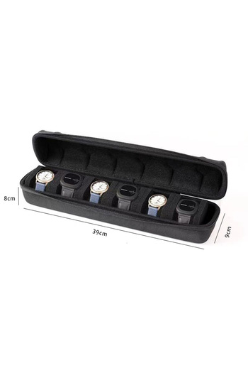 Choice 6 Slot Watch Box Organizer For Men or Women，Watch Travel Case Portable Storage Watch Display Holder