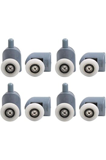 BOEM Set of 8 shower door rollers, ABS, Grey/White