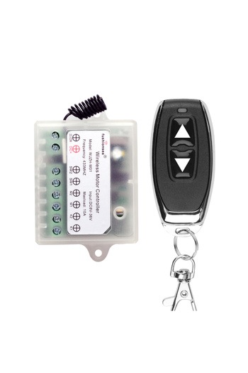 Choice 1remote 1receievr 12-36 V DC Motor Remote Control Switch For Retractable Door Curtain Electric Push