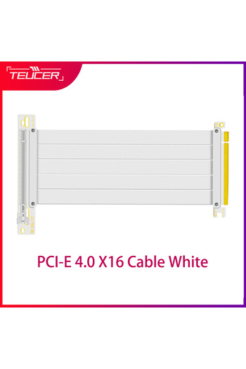 Choice كابل تمديد PCI-E 4.0 أبيض 200 مم من TEUCER PCIE 4.0 X16 لبطاقة الرسومات PCI تمديد PCl-E X16
