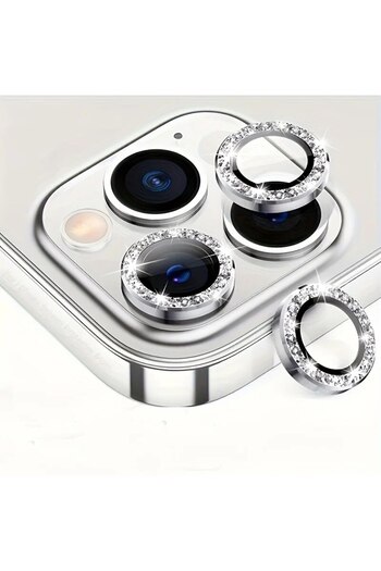 Choice1 White Diamond Metal Glass Camera Lens Protector for IPhone 15 Pro/15 Pro Max IPhone Camera Protector