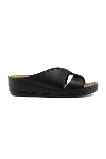 Roy Jones 1816 Black Comfort Casual Anatomic Daily Slippers