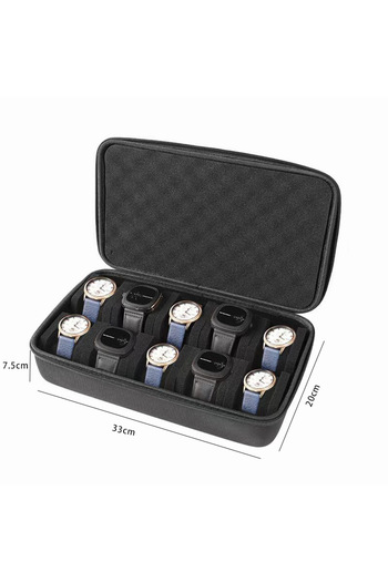 Choice 10 Slot Watch Box Organizer For Men or Women，Watch Travel Case Portable Storage Watch Display Holder