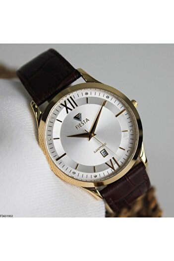 Fiesta Fs601002 Men's Wrist Watch with Leather Band