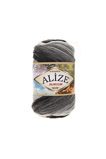 Alize Burcum Batik Knitting Yarn 5 Pack – Color Changing Yumak – for Shawl, Sweater, Cardigan
