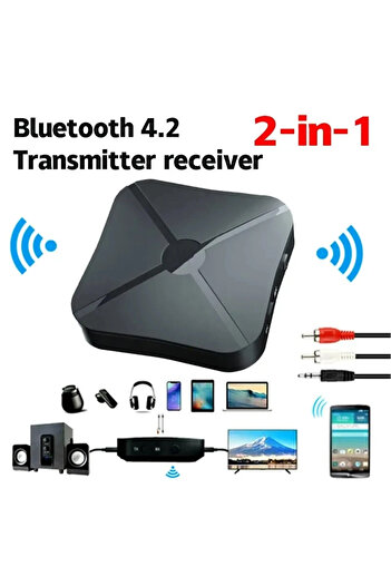 Vikefon black KN319 Bluetooth Transmitter Receiver 2 in 1 Stereo Audio Receiver Converter Wireless Adapter W