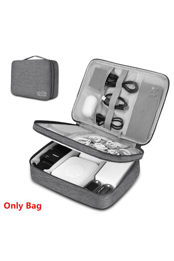 Choice BG11 Grey Cable Storage Bag Waterproof Digital Electronic Organizer Portable USB Data Line Charger P