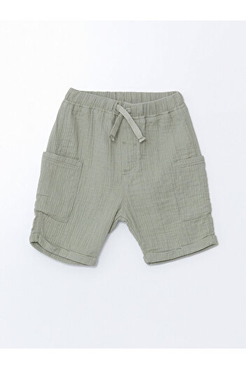 LC Waikiki Quality Parts from Çelebi Store |   Basic Muslin Boys' Shorts with Elastic Waistband