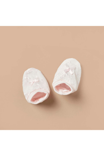 giggles Lace Detail Slip-On Booties