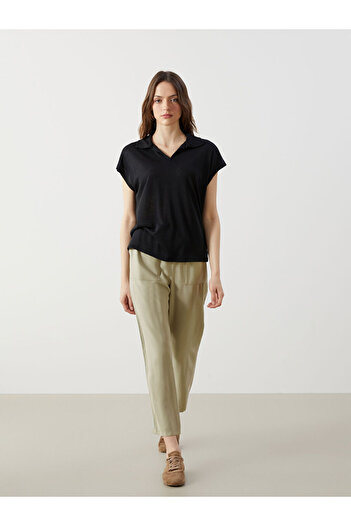LC Waikiki Carrot Cut Women's Trousers with Elastic Waist
