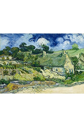 Enjoy Puzzle 1000 piese - Vincent Van Gogh: Thatched Cottages at Cordeville