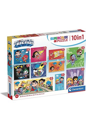 CLEMENTONI Puzzle 18/30/48/60 piese - 10 Puzzles - DC Super Friends
