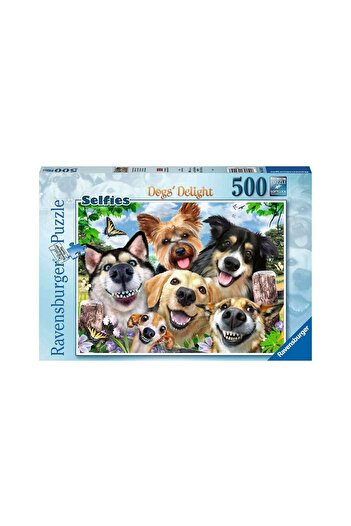 RAVENSBURGER Puzzle - Selfies Dogs' Delight, 500 piese