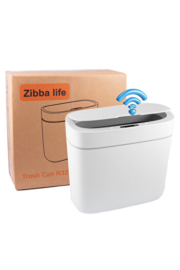 Zibba Life ™ Litter Bin with Automatic Sensor, 9.5L Capacity, 30 cm high, For bathroom, kitchen, li