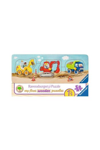 RAVENSBURGER 3 piece puzzle - Wood Construction Equipment