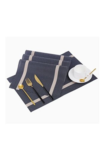 ECARLA Table mat - navy blue, waterproof, rectangular, JollyMag, MP40, 30x45 cm