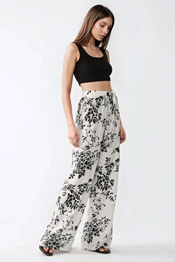 Hiccup Wide Leg Patterned Trousers