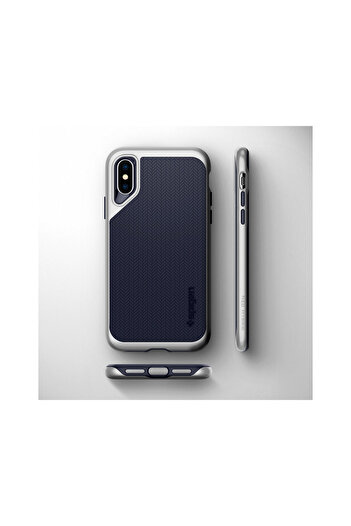 Spigen Husa iPhone XS Max Neo Hybrid Satin Silver