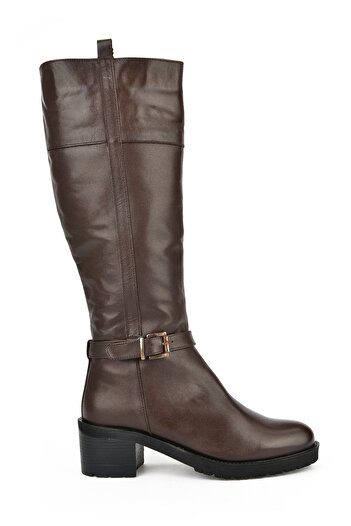 Ziya , Women's Genuine Leather Boots 15319Z8006 Brown