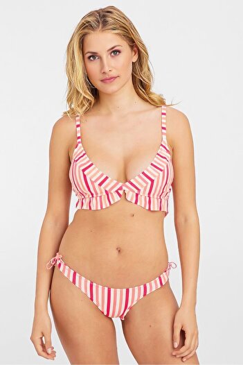 Scotch & Soda Women Stripe Padded Bikini Top, Multicolor