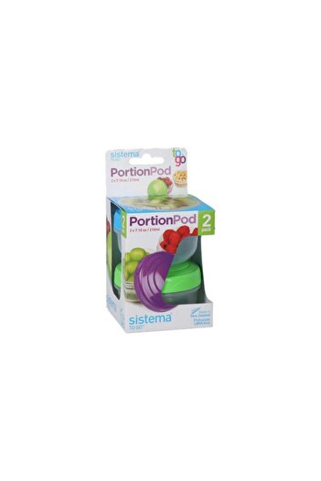 Generic sistema 2-Piece Portion Pod Food Storage Set Multicolour 210ml 21487