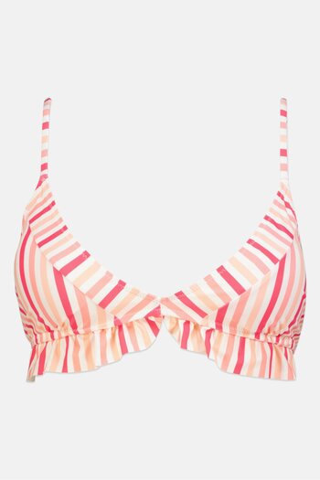 Scotch & Soda Women Stripe Padded Bikini Top, Multicolor