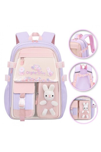 ECARLA Pink And Purple Backpack, Universal, For Sports And School, Jollymag, Pl163fio