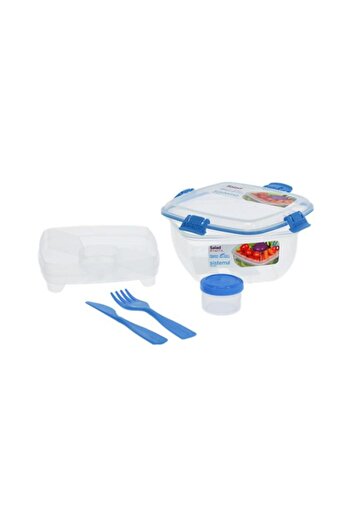 Generic sistema Salad To Go Lunch Box Clear 1.1 Liter 21356