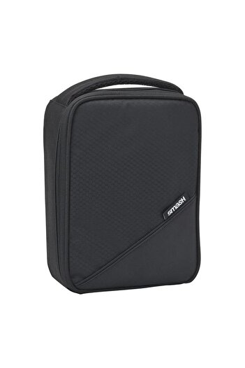 Generic smash Basic Case Zipper Closure Lightweight Insulated Durable Lunch Bag Black