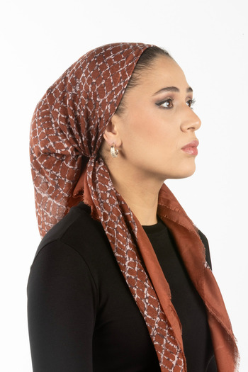 safura New Design Plug-In Bone Scarf - Patterned, Adjustable Neck Elastic, Anti-Slip Velvet Stripe