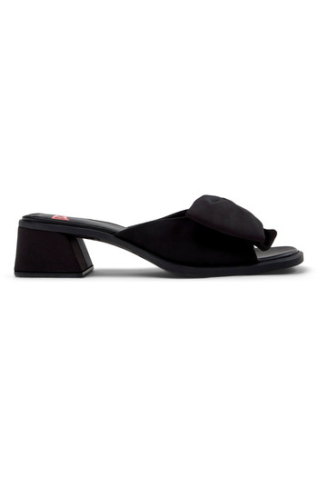 CAMPER Women's Stylish Bow Black Block Heels - Comfy Daily Design by Twins