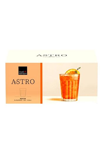 Generic royal leerdam 6-Piece Elegant Design High Quality Astro Rocks Glass Set Clear 250ml 829525