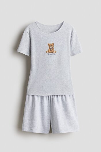 H&M Baskı Motifli Pijama Takımı