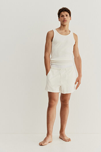H&M Kolsuz Üst ve Şortlu Pamuklu Pijama Takımı