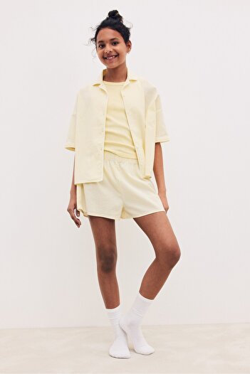 H&M Pamuklu Poplin Pijama Takımı